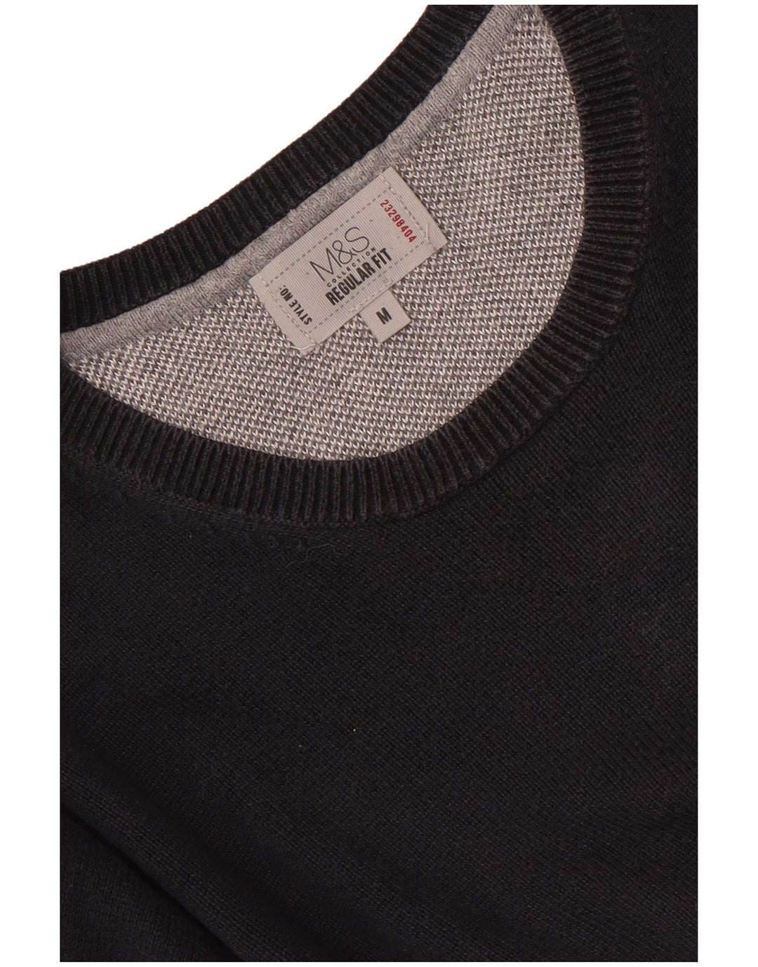 Marks & Spencer Herre Regular Fit Crew Neck sweater Medium Black