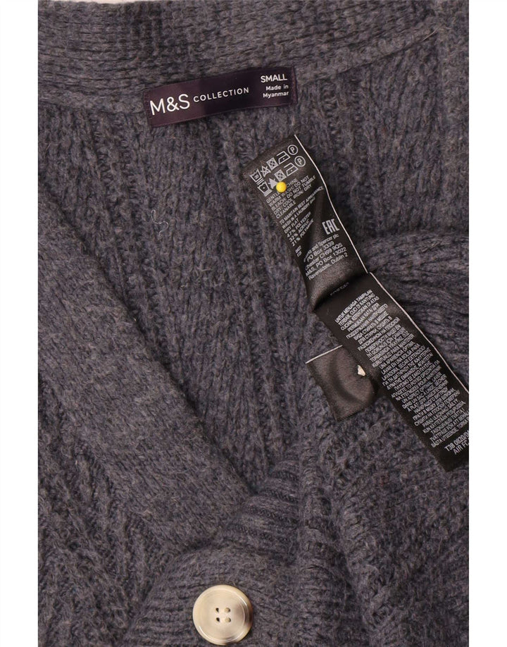Marks & Spencer Dame oversized cardigan sweater UK 10 Small Grey