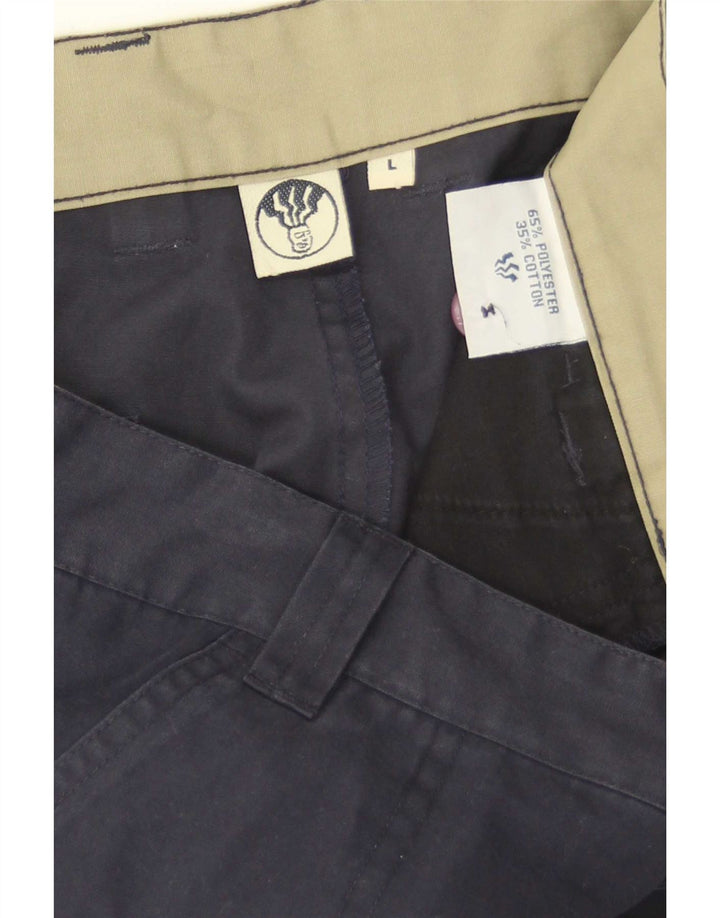 Fat Face Herre Casual Shorts Large W34 Navy Blue Colourblock Polyester