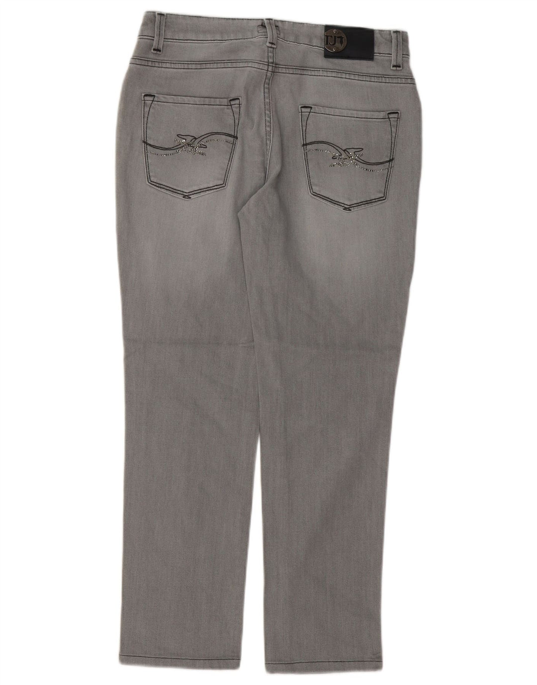 Trussardi Dame Slim Jeans W27 L27 Grå Bomuld