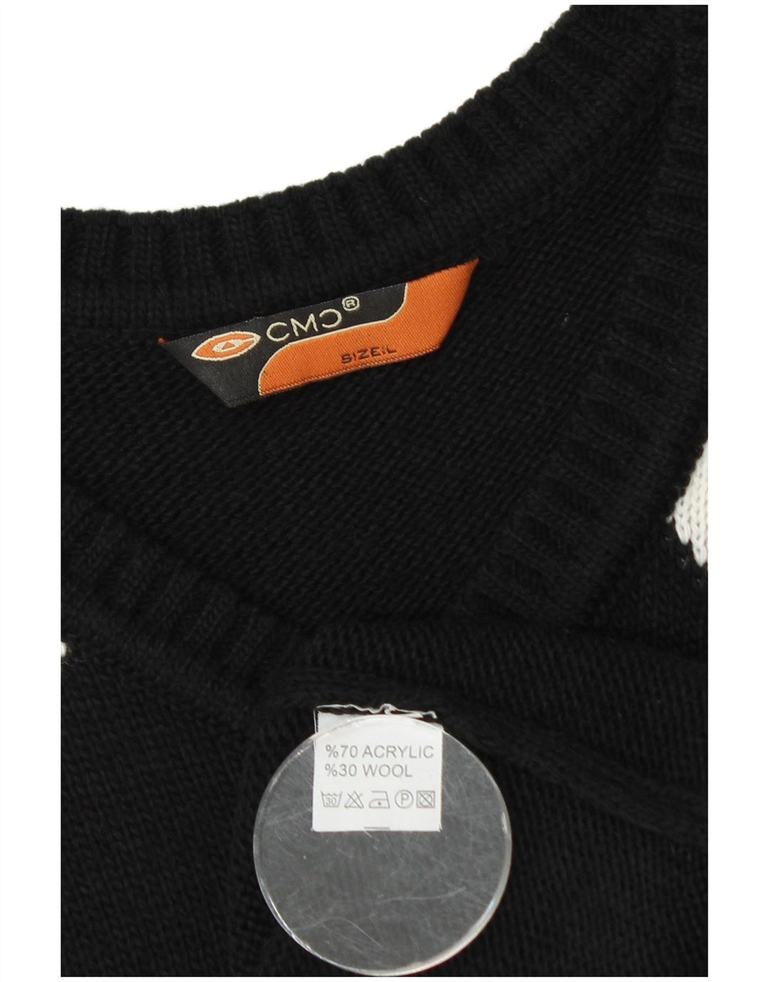 Vintage Herrevest Tank Top Stor Sort Argyle/Diamant Akryl