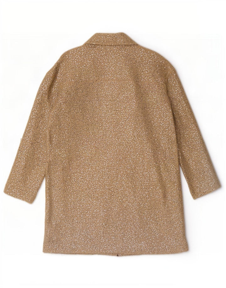 Marks & Spencer Dame Paillet Dobbeltradet Frakke UK 8 Small Beige