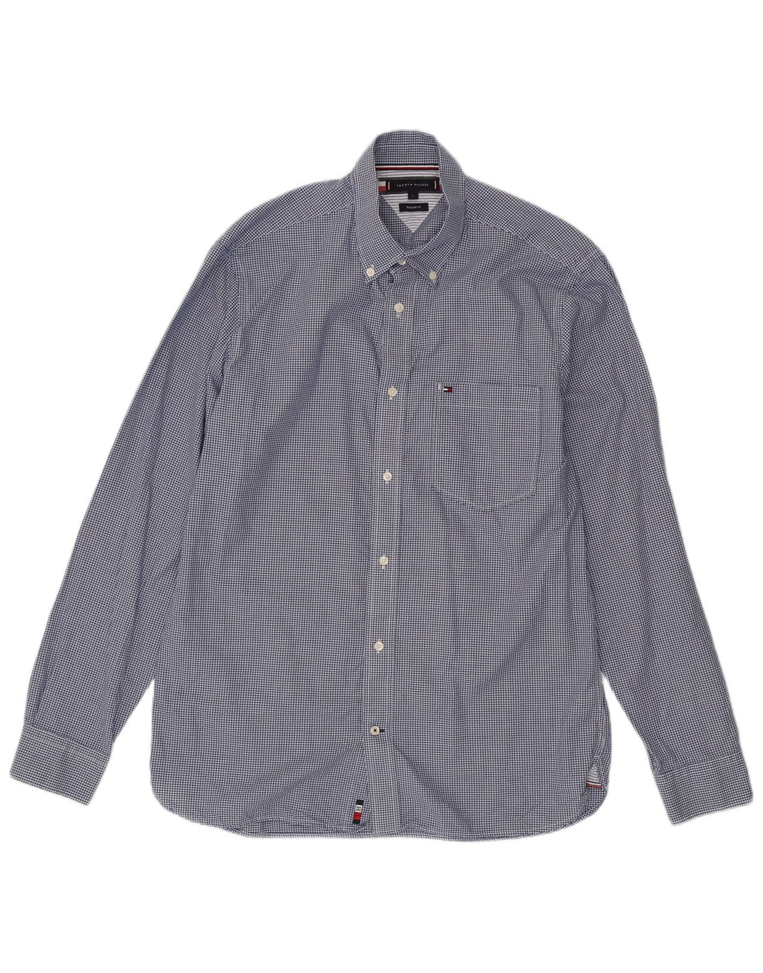 Tommy Hilfiger Herreskjorte Stor Blå Gingham Bomuld