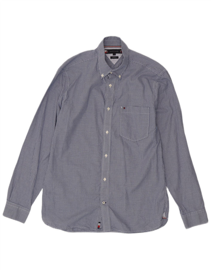 Tommy Hilfiger Herreskjorte Stor Blå Gingham Bomuld