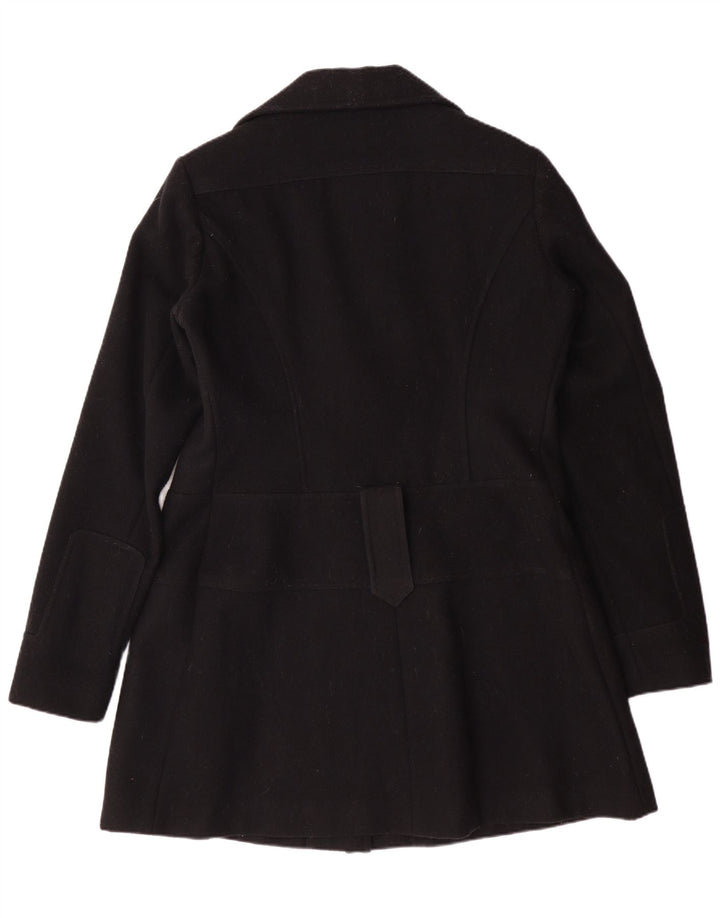 GUESS Womens Overcoat UK 18 XL Black Wool Classic