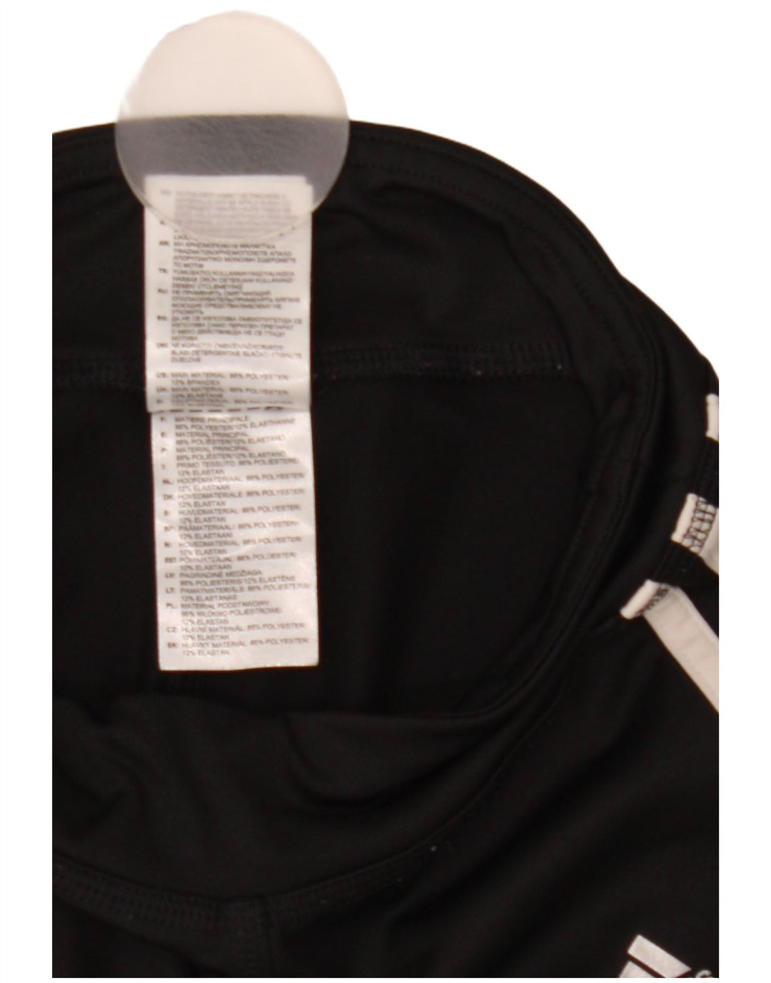 Adidas Dame Leggings UK 0/2 2XS Sort Polyester