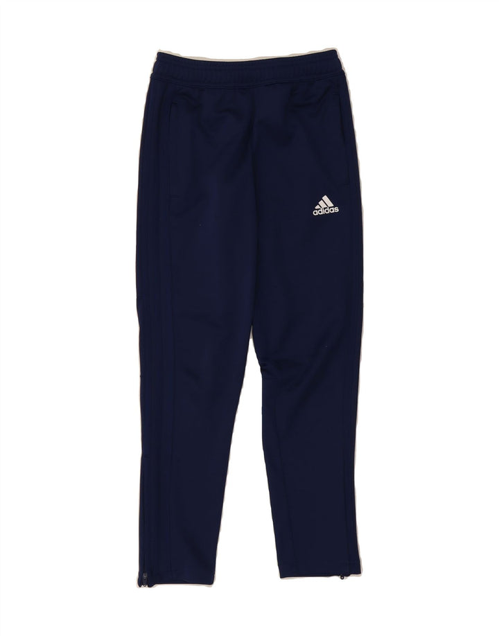 ADIDAS Boys Climacool Tracksuit Trousers 9-10 Years  Navy Blue Polyester Vintage Adidas and Second-Hand Adidas from Messina Hembry 