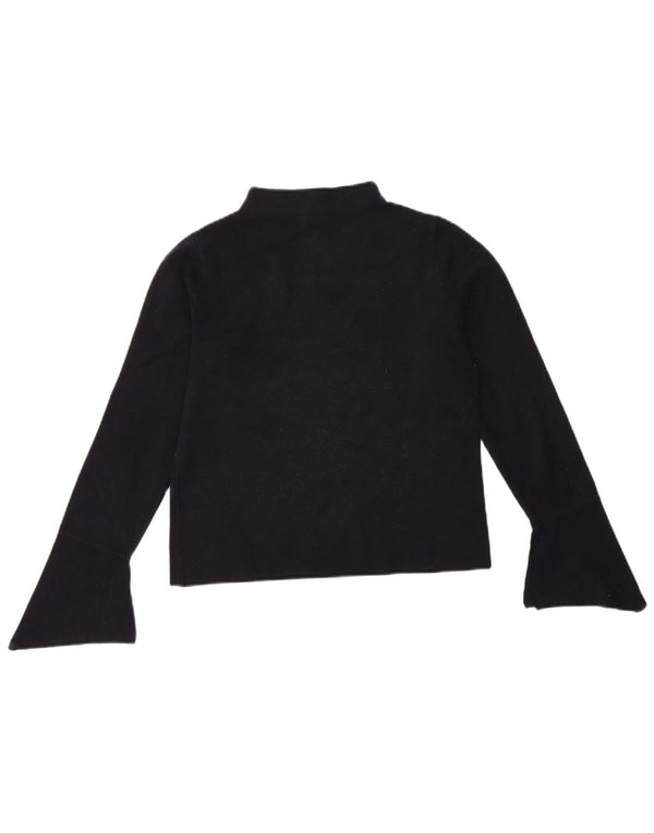 Marks & Spencer Dametop Langærmet UK 12 Medium Navy Blue Viscose