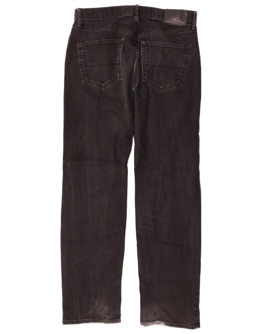 Marks & Spencer Herre Regular Straight Jeans W32 L31 Sort Bomuld