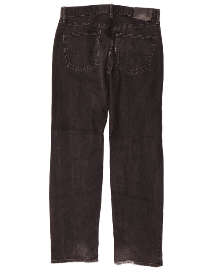 Marks & Spencer Herre Regular Straight Jeans W32 L31 Sort Bomuld