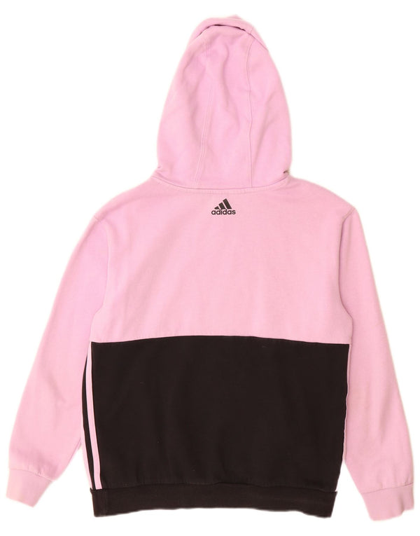 Adidas Grafisk hættetrøje til piger 12-13 år Pink Colourblock Bomuld