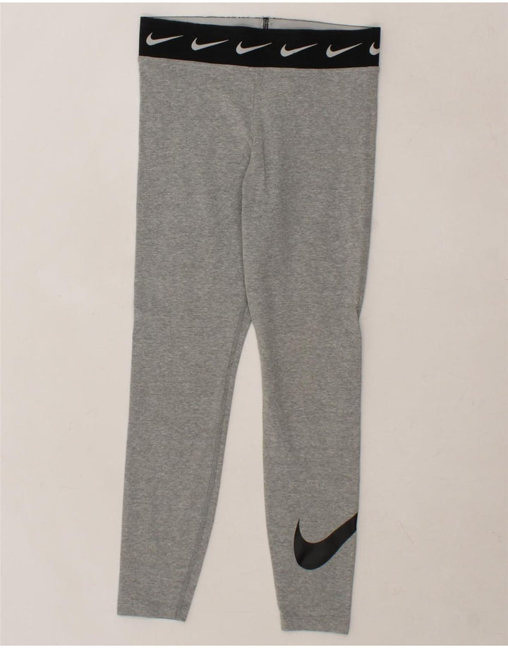 NIKE Womens Graphic Leggings UK 12 Medium  Grey Cotton Vintage Nike and Second-Hand Nike from Messina Hembry 