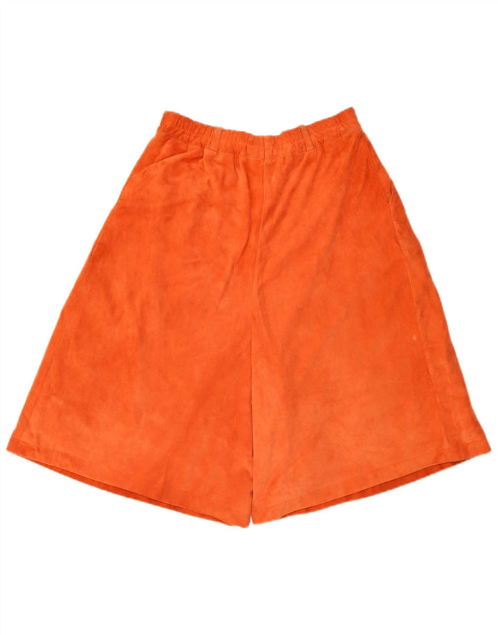 Vintage kvinders højtaljede fritidsshorts EU 38 Medium W26 orange læder