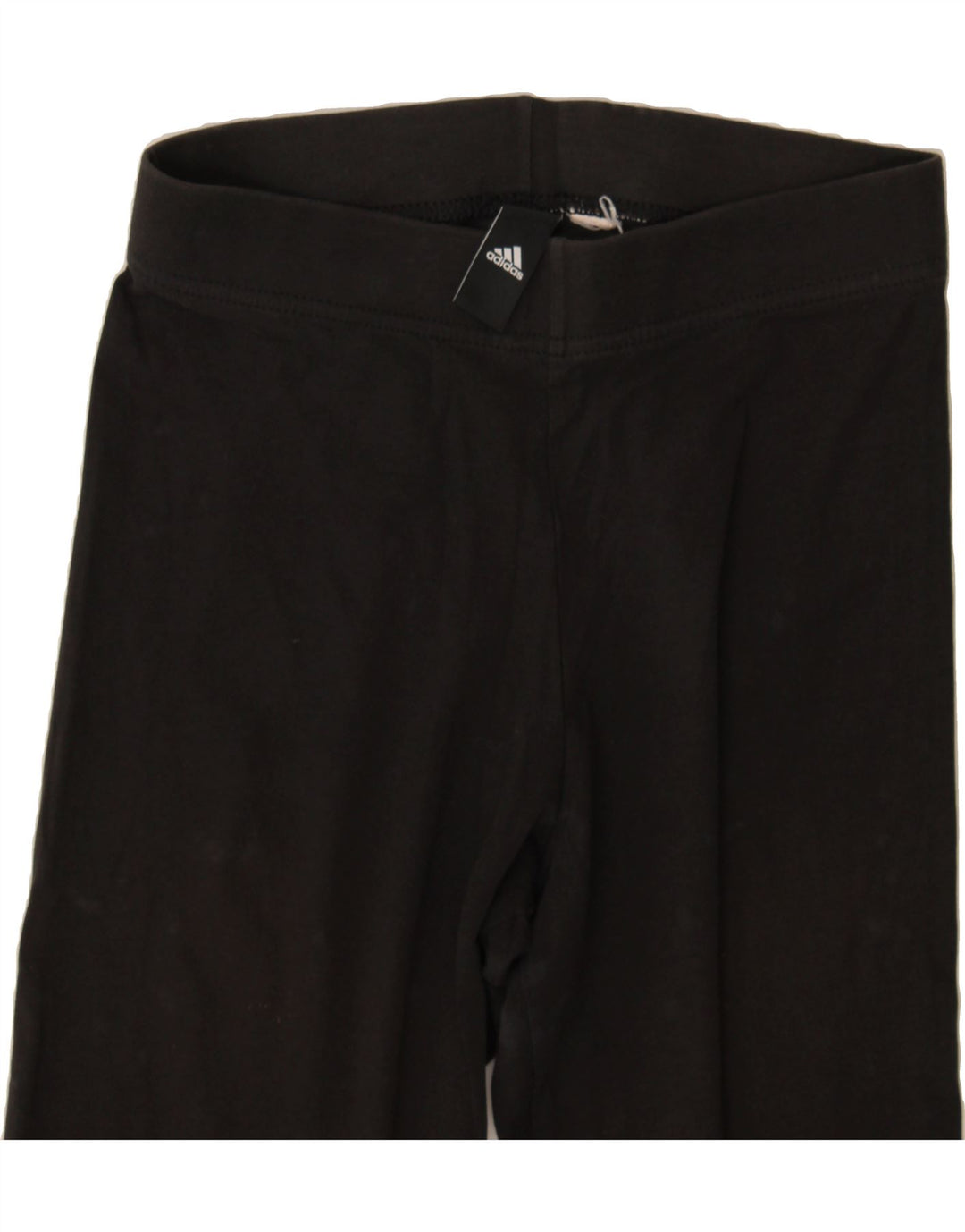 ADIDAS Girls Graphic Leggings 13-14 Years Black Vintage Adidas and Second-Hand Adidas from Messina Hembry 