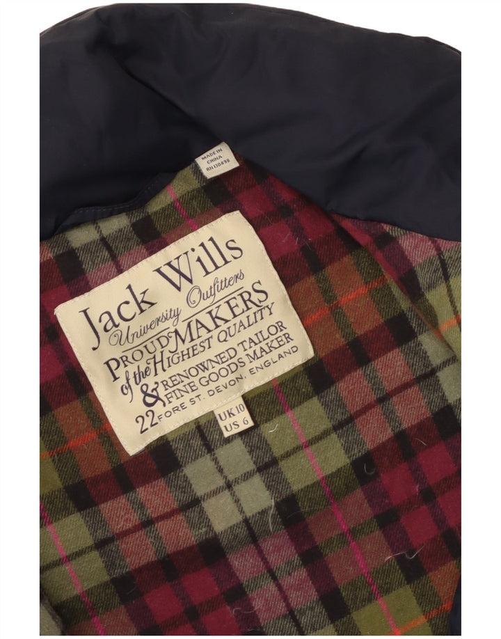 Jack Wills Dame Duffle Polstret Gilet UK 10 Small Navy Blue
