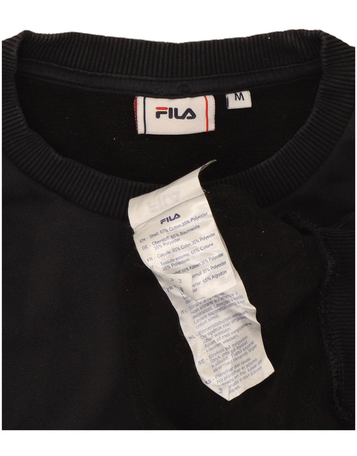 Fila Herre Sweatshirt Jumper Medium Sort Bomuld