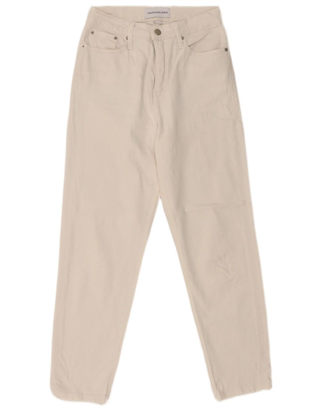 Calvin Klein koniske jeans til kvinder W26 L26 Hvid