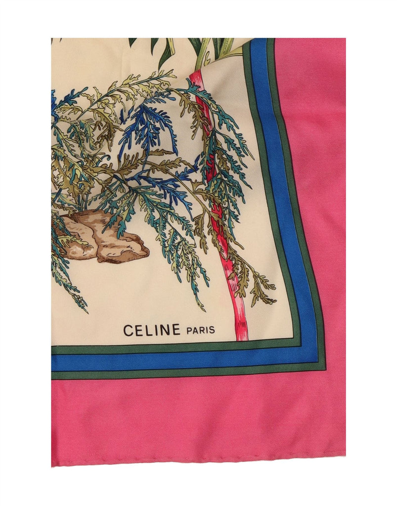 CELINE Womens Square Scarf One Size L35 Multicoloured Floral Silk Vintage Celine and Second-Hand Celine from Messina Hembry 