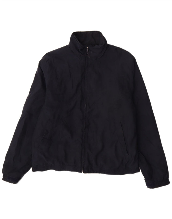 Marks & Spencer Herre Windbreaker Jacket UK 38 Medium Navy Blue Polyester