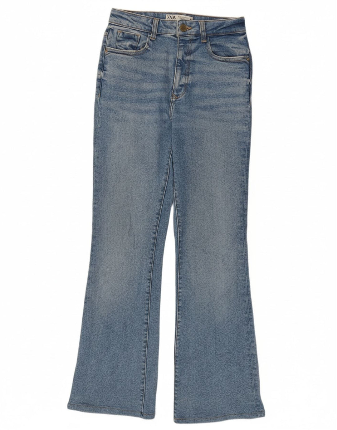 Zara Dame Flared Jeans EU 36 XS W26 L30 Blå