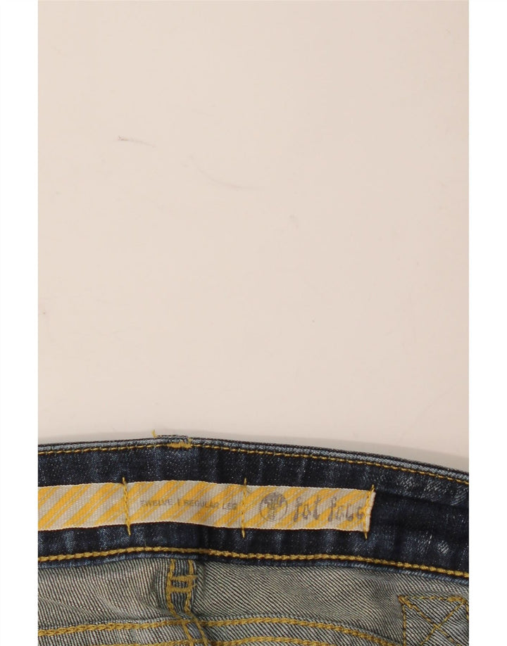 Fedt ansigt Dame almindelige lige jeans UK 12 Medium W34 L32 Blå Bomuld