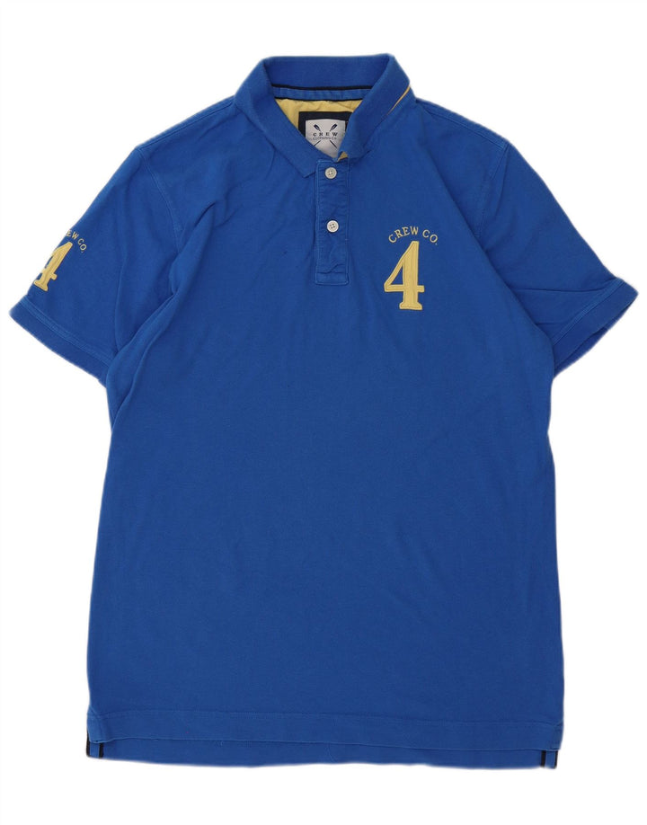 CREW CLOTHING Mens Polo Shirt Large Blue Cotton