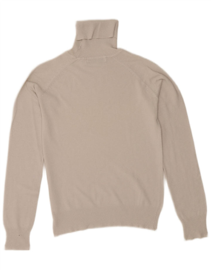 Zara Dame Rullehals Sweater UK 10 Lille Grå Bomuld