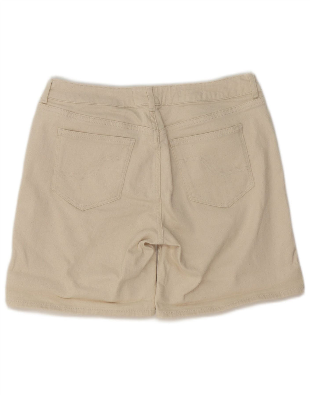 Fat Face Dame Denim Shorts UK 10 Small W30 Off White Bomuld