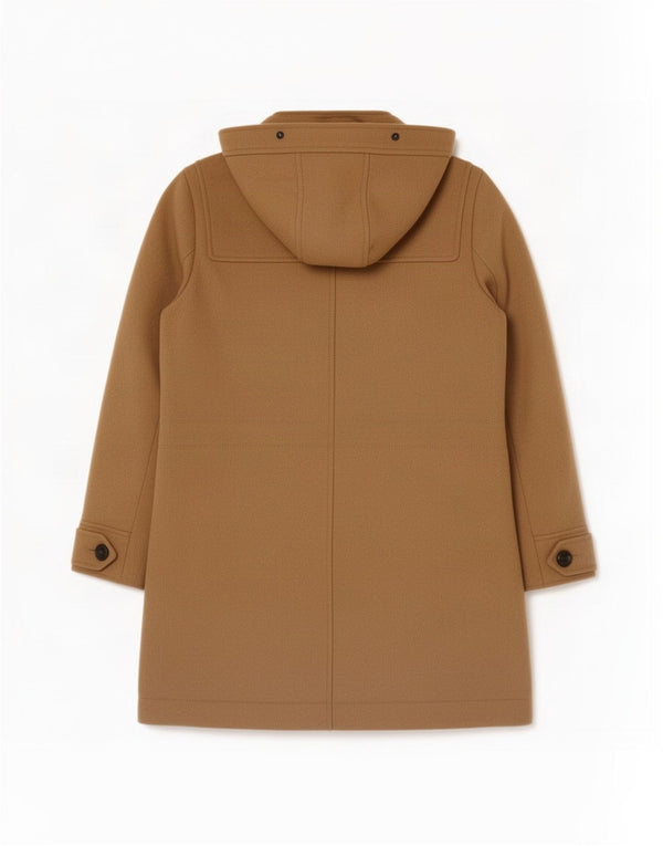 Abercrombie & Fitch Dame Hætte Oversized Duffel Coat UK 10 Small Beige
