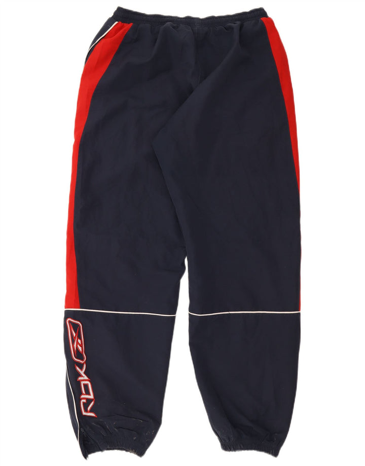 Reebok Herre grafisk træningsdragt Bukser Joggers Medium Navy Blue Colourblock