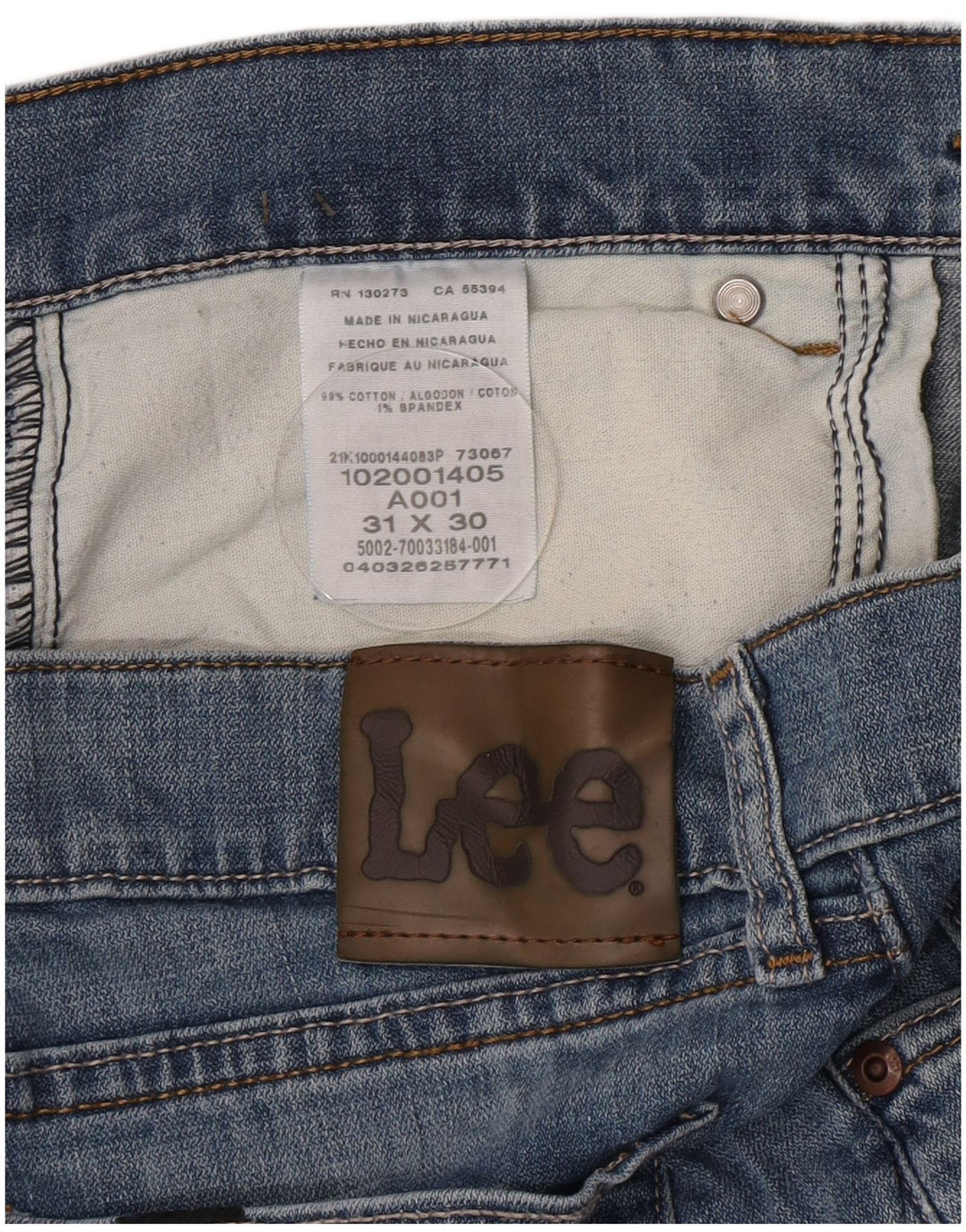 Lee Slim Jeans til mænd W31 L30 blå bomuld