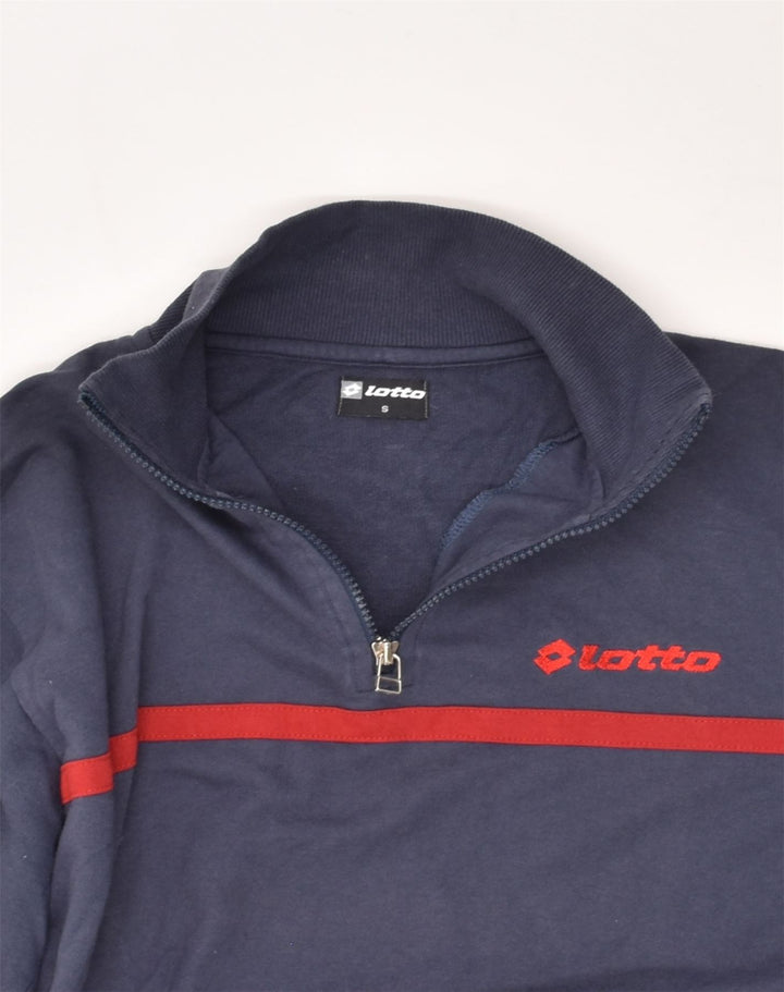 LOTTO Sweatshirt med lynlås til mænd, lille marineblå bomuld