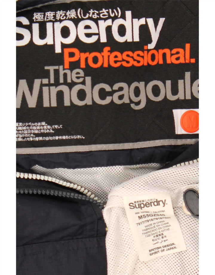 Superdry Womens The Windcagoule Anorak-jakke med hætte UK 14 Medium Navy Blue