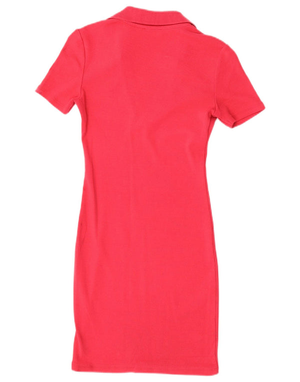 Zara Womens Bodycon Dress UK 10 Small Red Bomuld