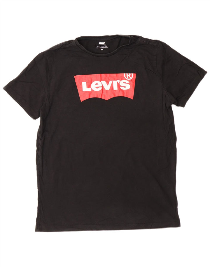 Levi's Herre grafisk T-shirt top mellem sort bomuld