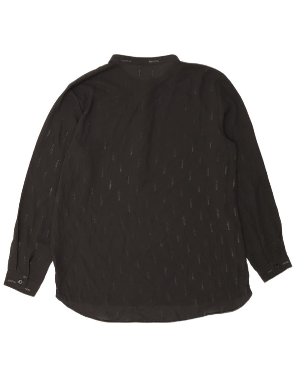 Dacks Langærmet Damebluse Top UK 16 Stor Sort Stribet
