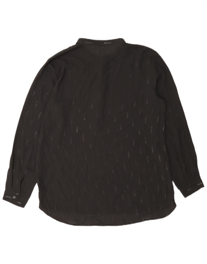 Dacks Langærmet Damebluse Top UK 16 Stor Sort Stribet