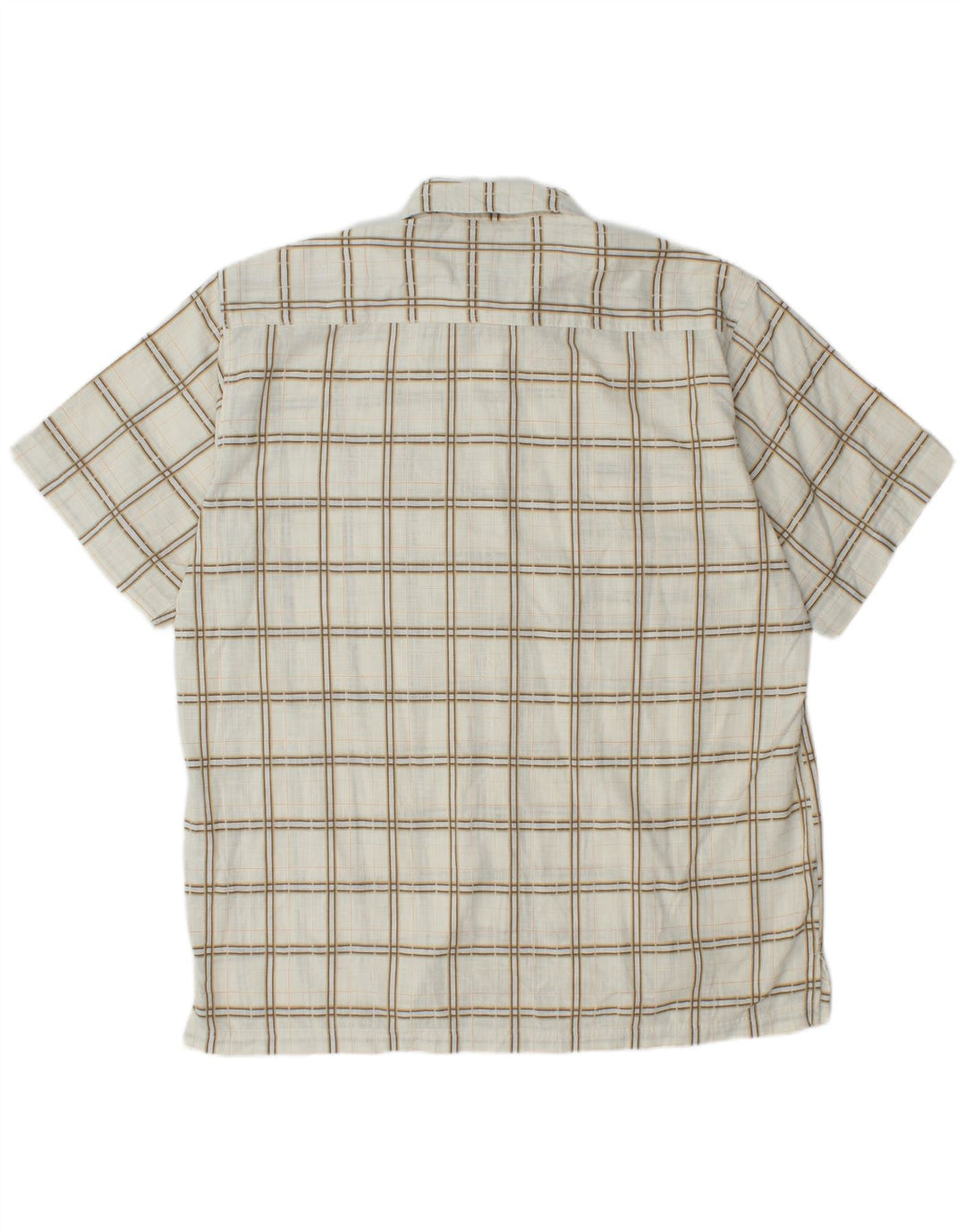 Rohan Kortærmet Herreskjorte Stor Off White Ternet polyester