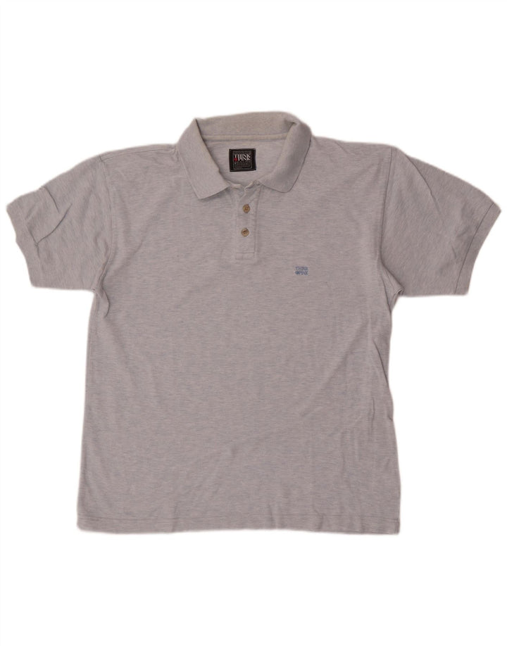 Tænk Pink Herre Polo Shirt Medium Blue Bomuld