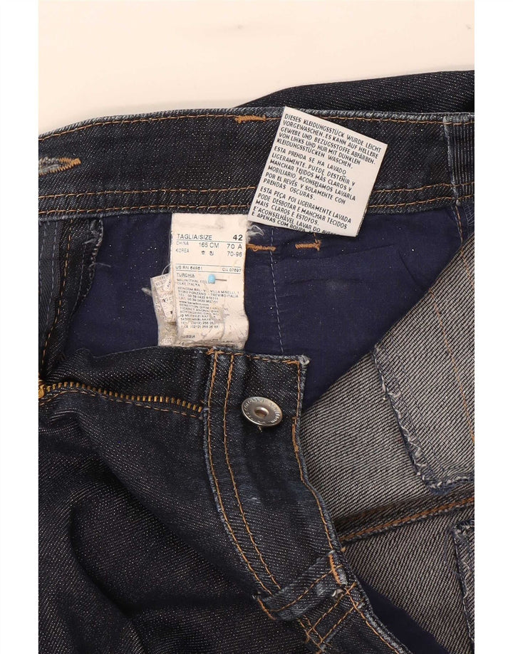 Benetton Dame Flared Jeans IT 42 Medium W30 L31 Navy Blue