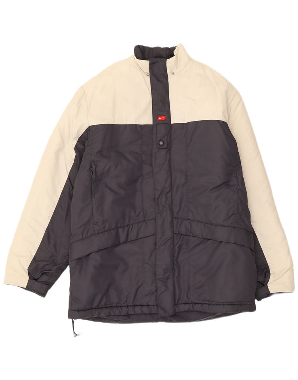 Nike Polstret jakke til mænd UK 40 Large Black Colourblock Nylon