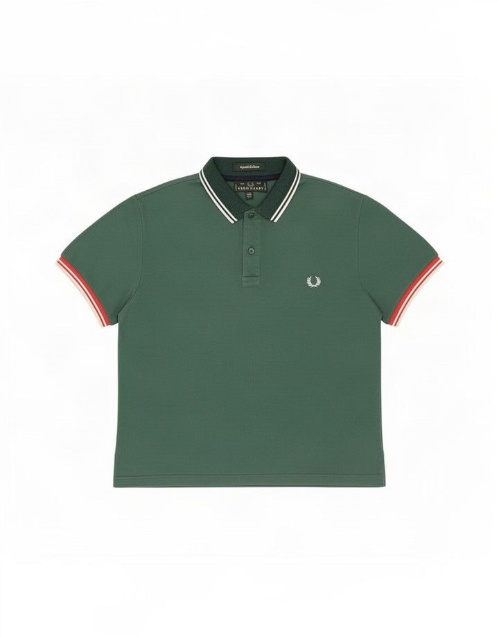 Fred Perry Herre poloshirt XL Grøn Stribet