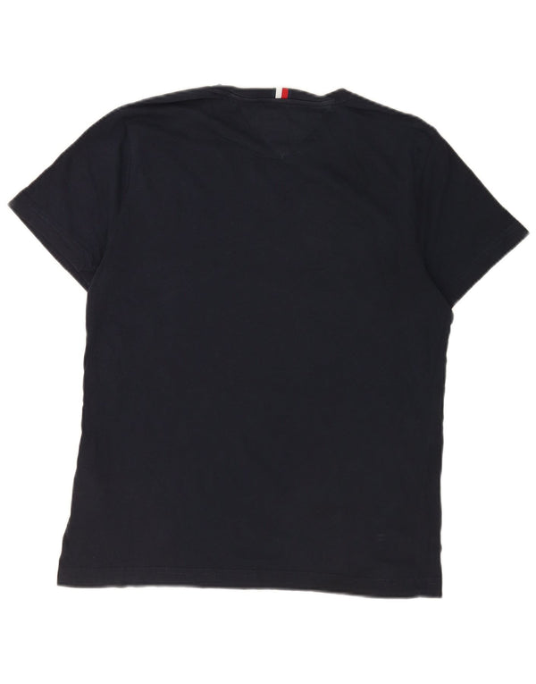 Tommy Hilfiger Herre grafisk T-shirt Top Medium Navyblå Bomuld