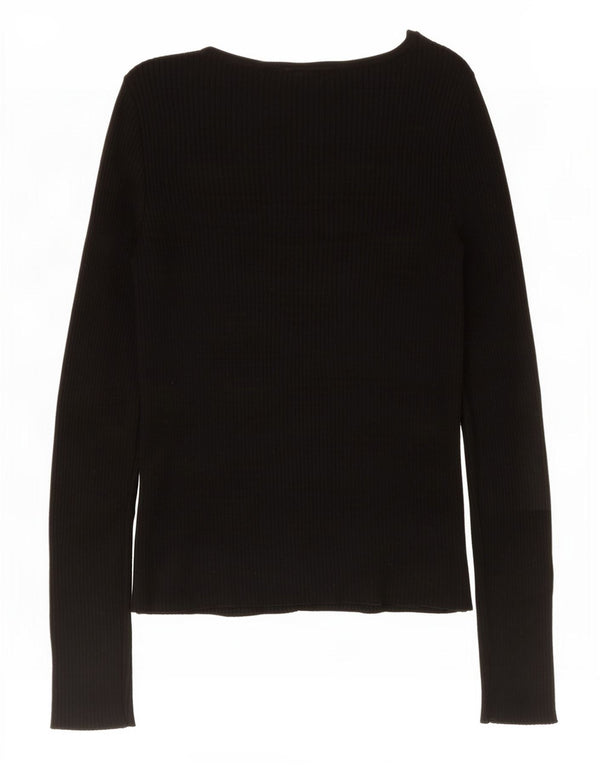 Marks & Spencer Dametop Langærmet UK 8 Small Black Viscose