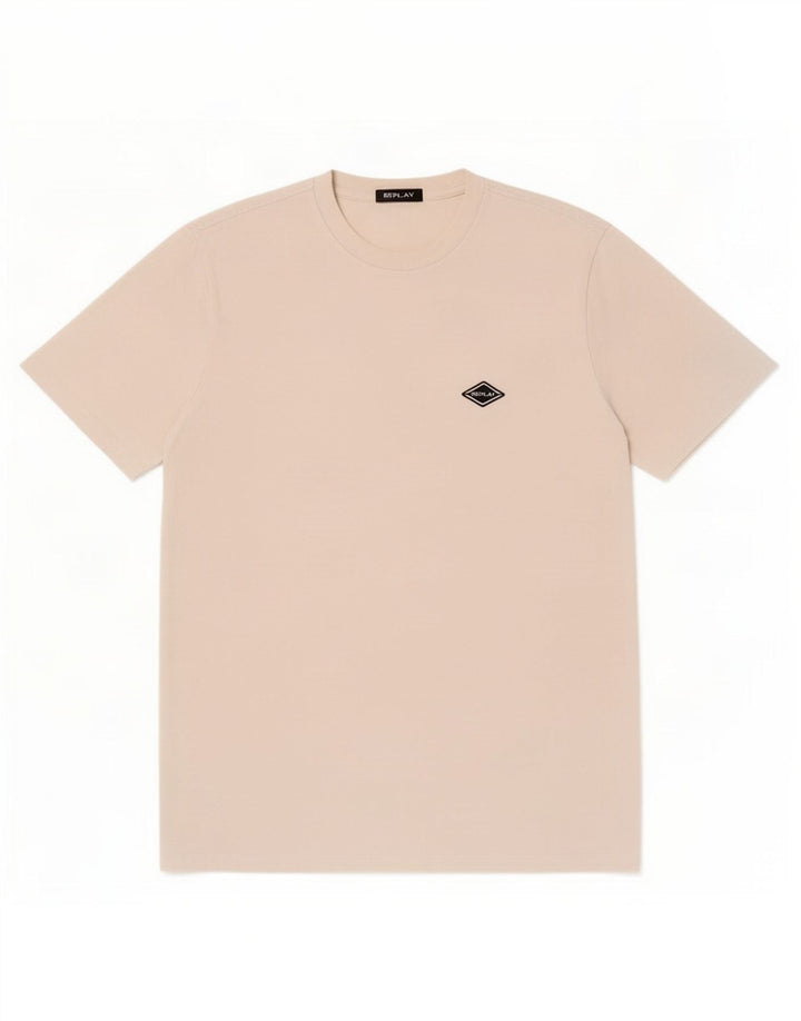 Replay Herre T-Shirt Top Large Off White Bomuld