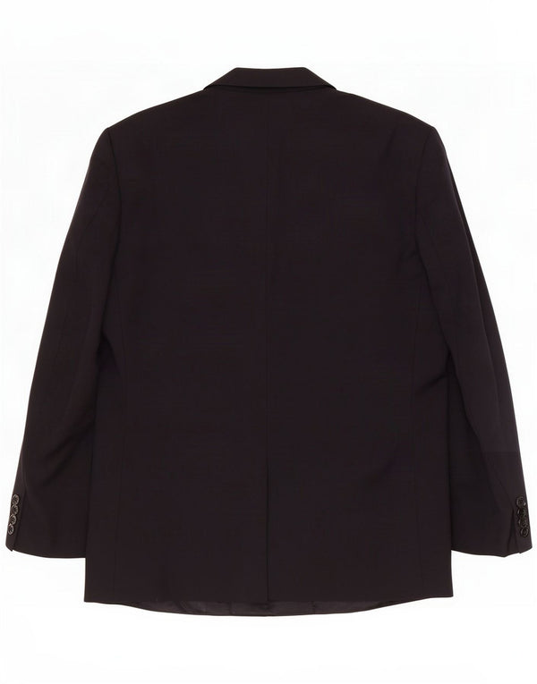 Pierre Cardin Mens Double Breasted Blazer Jacket UK 40 Large Navy Blue Wool