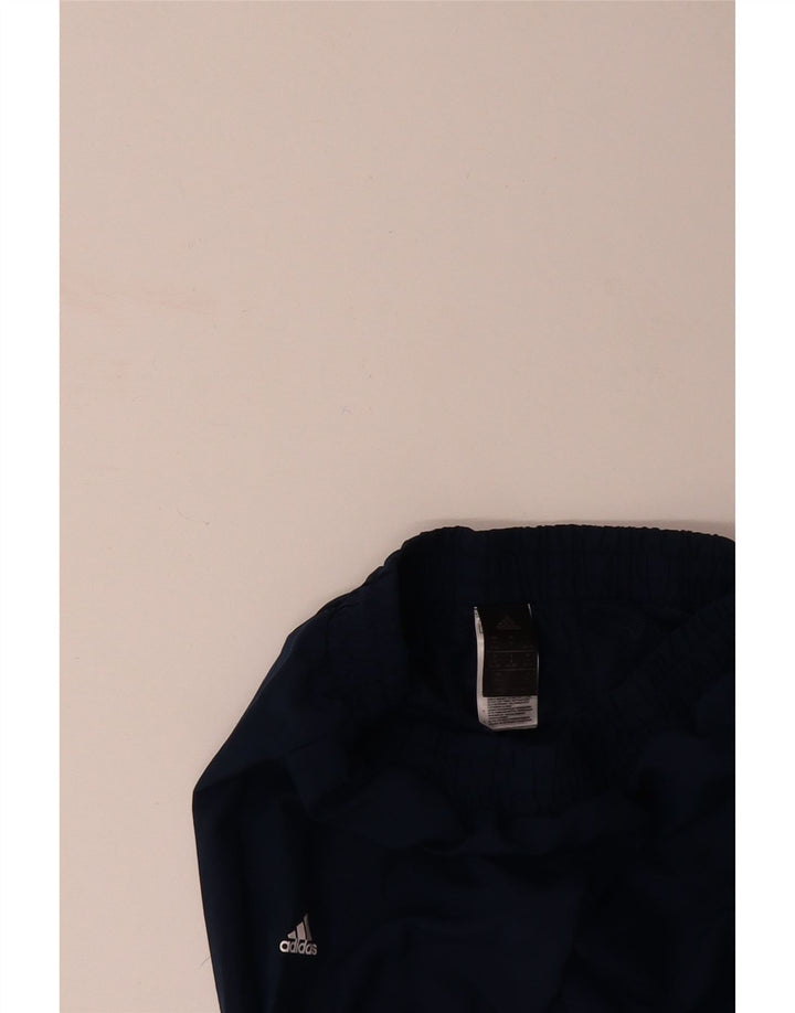 ADIDAS Womens Tracksuit Trousers Joggers UK 10 Small Navy Blue Polyester