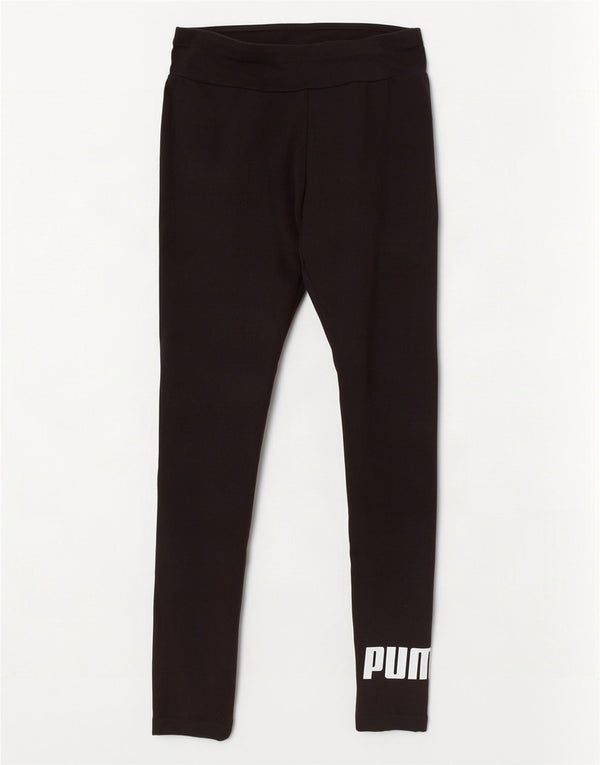Puma Graphic Leggings til kvinder UK 10 Small Black Bomuld