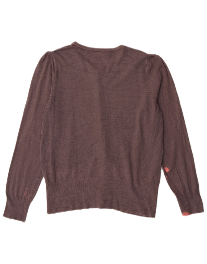 Marks & Spencer Dame Cardigan Sweater UK 12 Medium Grey Viscose
