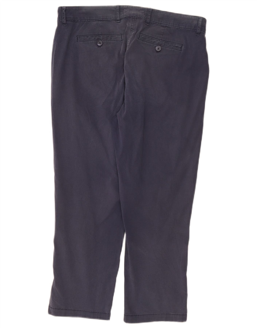 Marks & Spencer Dame Cropped Trousers UK 12 Medium W32 L24 Navy Blue